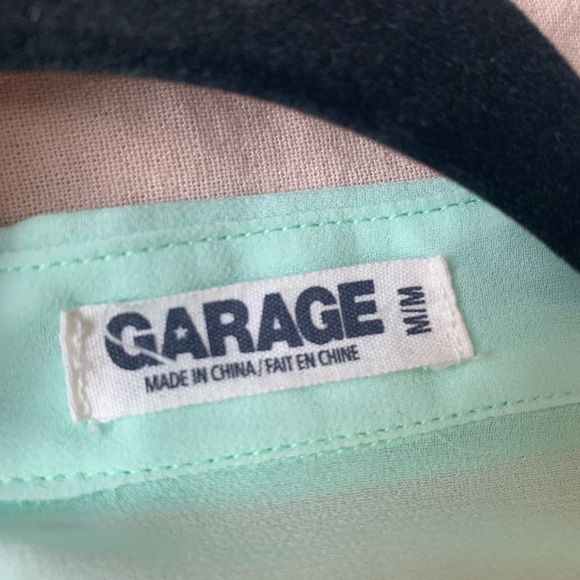 Mint Green Chiffon Tie-front Blouse - Picture 2 of 3